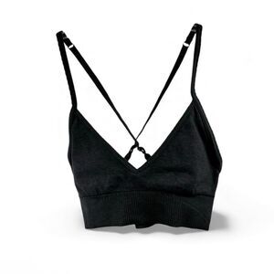 Lululemon Workout Crossed Bra in Black Size XXS